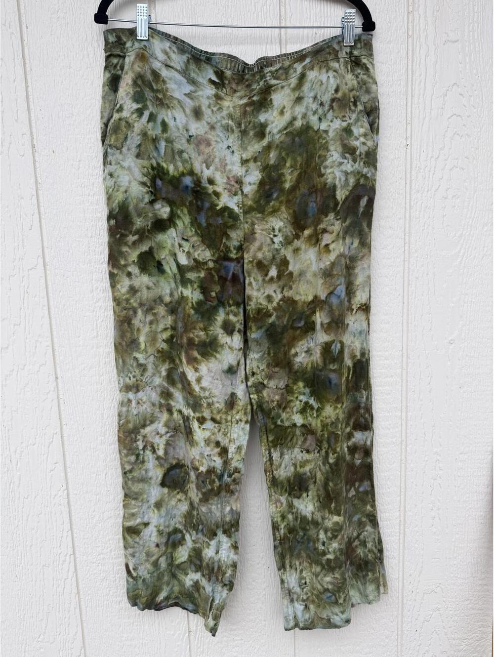 Chico's Women's Tie-Dye 100% Linen Pants